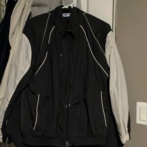 Vintage Reebok black and white windbreaker